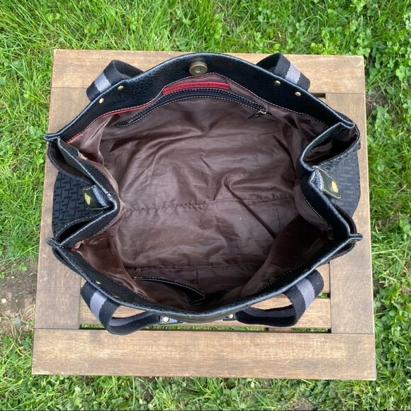 Tommy Hilfiger Black Nylon Signature  Satchel - Picture 9 of 13